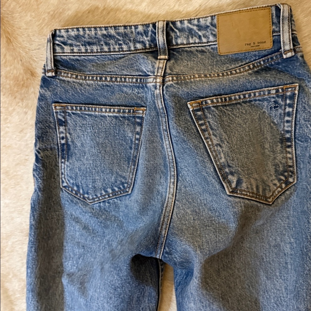 Rag & Bone Light Blue Denim Jeans Nina high rise ankle cigarette size 24 - Picture 11 of 13